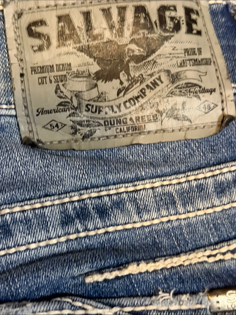 Men's Straight Fit Distressed Jeans in Blue - Casual Everyday Style